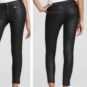 Rag & bone coated zipper moto pants